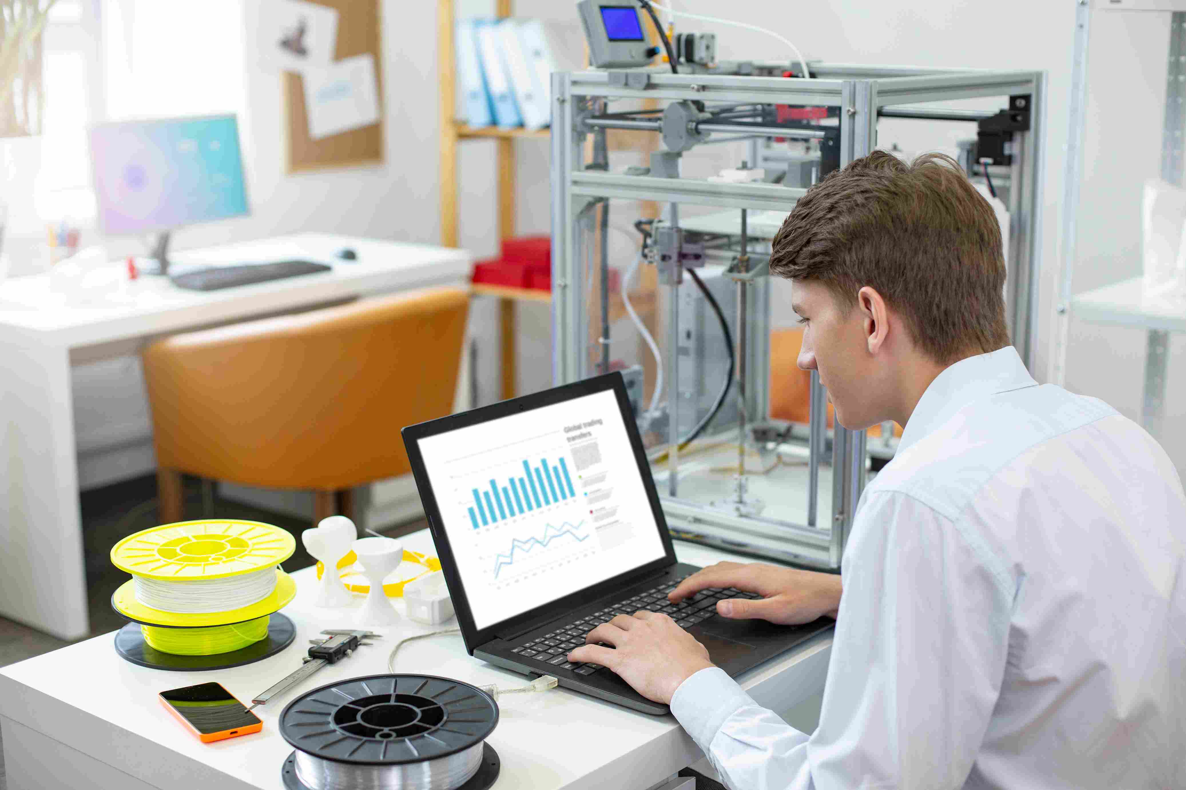 lab staff working on a LIMS software