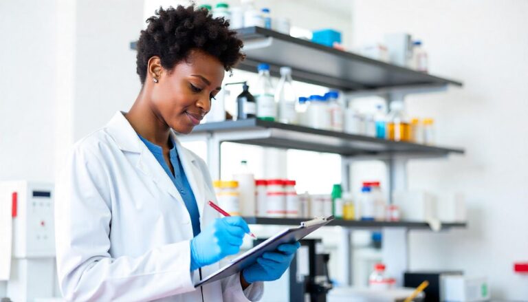 Lab technician in the inventory